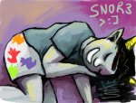  chamlis high_angle homestuck_shipping_world_cup no_glasses scalemate_boxers sleeping solo terezi_pyrope undergarments 