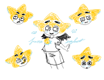  2026 art_dump aspect_symbol blush breath_aspect butternuttes fullres headshot highlight_color homestuck:_beyond_canon impalement john_egbert meat_timeline monochrome nymphified rule63 sketch solo text 