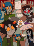  2023 blood cat_hat emoticon equius_zahhak flutterfan2007 food freckles fullres meowrails nepeta_leijon no_hat palerom shipping sitting starter_outfit sweat terezi_pyrope text word_balloon 