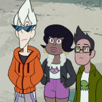  animated crossover dirk_strider image_manipulation jake_english meowrailed roxy_lalonde steven_universe 