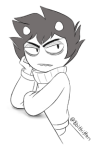  2026 8bitkitten fullres grayscale karkat_vantas profile sitting sketch solo starter_outfit 