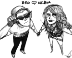  artist_needed bro grayscale heart high_angle holding_hands ke$ha monochrome ship_name_needed shipping sketch source_needed sourcing_attempted text wonk 