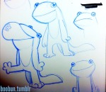  boobun consorts glub monochrome pencil salamanders sketch 