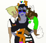  body_modification carrying dirk_strider dogtail dogtier equius_zahhak gemnasium heart jade_harley kiss lil-jelly multishipping pony_pals redrom shipping sweat 