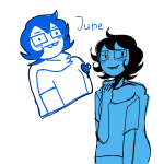  blush breath_aspect fullres godtier heart heir iwihobid john_egbert june_egbert lineart monochrome oblique_angle solo text 