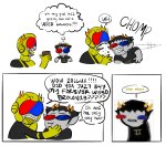 2024 ancest broconwhore captors comic dancestors drug_use food fullres homosuck honey_mustard meme mituna_captor redrom shipping sollux_captor sprite_mode text thought_balloon word_balloon