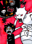  ! 2011 animals crabdad crabs fullres karkat_vantas lusus saffronscarf skulls stars starter_outfit word_balloon 