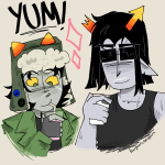 2024 beverage blush diamond equius_zahhak fullres harpoonsnotspoons hat meowrails milk nepeta_leijon palerom shipping starter_outfit sweat text