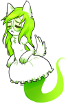  crying dogtail jadesprite monochrome solo soullessteddybear sprite 