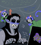  2023 blush cat_hat computer equius_zahhak fullres meowrails my_little_pony nepeta_leijon noodlenumber palerom shipping sitting starter_outfit sweat text 