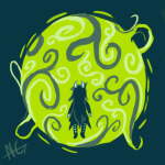  back_angle coley-wog dogtier godtier green_sun jade_harley limited_palette midair solo space_aspect witch 