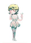  alcohol blush cocktail_glass roxy_lalonde saki-hikage solo starter_outfit 