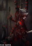  2022 amputation aspect_symbol blackrom blood bondage dirk_strider dubcon freckles fullres gore head_out_of_frame heart_aspect humanized impalement lil_hal mechanistik my_little_phony noose profile robot scars shipping text 