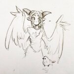 2019 animals animalstuck classicteacup fanfic_art fullres grayscale pencil sketch solo sovara_amalie vast_error