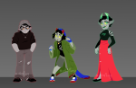 2023 blood casual cat_hat cottonflurry facial_hair fashion fullres hat kanaya_maryam karkat_vantas nepeta_leijon scars starter_outfit sufferer_necklace