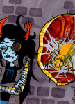  2011 arms_crossed artificial_limb eyepatch fullres hive lusus saffronscarf spidermom starter_outfit vriska's_hive vriska_serket web 
