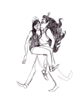   carrying crowry dogtier feferi_peixes grayscale horrorcuties jade_harley kiss redrom shipping 