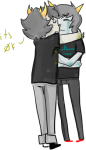  blind_love crying hug shotafrost sollux_captor terezi_pyrope text 