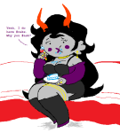  2026 cake chubstuck cridea_jeevik food fullres goodeguy hiveswap jaggy_lines sitting solo starter_outfit text 