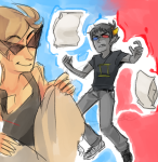  dirk_strider fuoco midair psionics sollux_captor strife strong_tanktop 