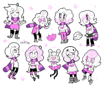  2014 alcohol alternate_hair art_dump cocktail_glass fullres glasses_added kid_symbol multiple_personas roxy&#039;s_striped_scarf roxy_lalonde solo starter_outfit zamii070 