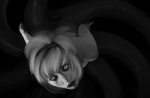   au geromykyle grayscale low_angle merfolk rose_lalonde solo 