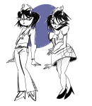 2025 aranea_serket dancestors dream_ghost fashion fullres grayscale highlight_color impulsefungus monochrome sketch solo starter_outfit sufferer_necklace web