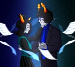  2018 blackrom dancing fullres galekh_xigisi hiveswap holding_hands profile shipping starter_outfit tagora_gorjek weasel_words корж 