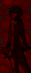  2011 back_angle fullres karkat_vantas monochrome pride sickle solo 