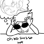  dave_strider dersecest grayscale hottang incest lineart rose_lalonde shipping thought_balloon wonk 