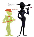 2017 bq cigarette_holder_lance crowbar deleted_source felt fullres highlight_color juju_breaker monochrome smoking snowman stars starter_outfit text threeheadedhydra