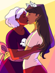  black_squiddle_dress dogtier guns_and_roses hug jade_harley kiss no_glasses redrom rose_lalonde roselalondee shipping 