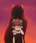  2013 ancestors back_angle back_to_back blood crying fullres ikimaru multiple_personas solo sunset the_sufferer 