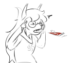  2025 dogtier food fullres godtier grayscale jade_harley lineart parody solo space_aspect svyetlana69420 witch 