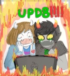  2016 au computer crab_apple crossover fandomstuck fire fullres heart humanized salihombox sburb_logo text undertale 