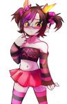  2024 alternate_hair bad_quality blush crossdressing eridan_ampora fullres march_eridan native_source nekofantasia_ solo 