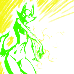  2011 anthro becquerel fullres gunge humanized lightning lineart nudity rule63 solo 