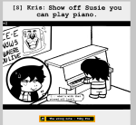  2025 crossover deltarune fullres grayscale instrument jade_harley name_is_less panel_redraw pastiche piano sweat text thought_balloon 