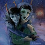  2025 fashion fullres kanaya_maryam night redrom reverse_hug shipping sonyashx spidermoth trees vriska_serket winter 