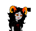  2012 animated aradia_megido asymmetricjester fullres jaggy_lines solo starter_outfit talksprite transparent 