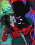  2025 bonkers-behavior eyepatch fullres helltier homestuck:_beyond_canon legislacerator_casual lying no_glasses redrom scourge_sisters shipping silhouette stars terezi_pyrope upside_down vriska_serket 