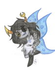  2011 artificial_limb eyepatch fairy_dress fullres lord-hon solo transparent vriska_serket wings_only 