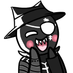  artificial_limb blush chibi flanngo huge jack_noir solo spades_slick transparent 