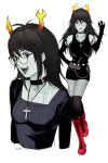  2024 8_ball art_dump casual eyepatch fashion fullres illegal_vriska r_ch07 skulls solo vriska_serket 