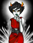  2012 fullres kanaya's_red_dress kanaya_maryam lipstick_tube miupoke rainbow_drinker solo zodiac_symbol 