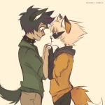 2014 animal_ears blush casual dirk_strider fashion fullres holding_hands ikimaru jake_english profile pumpkin_patch redrom shipping 