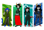  2026 andreolamuller artificial_limb cat_hat dragon_cane fashion fullres illegal_vriska kanaya_maryam nepeta_leijon starter_outfit terezi_pyrope the_finger vriska_serket zodiac_symbol 