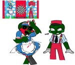 2024 blood caliborn calliope cherubim cosplay daily dailycherubs fullres hat jaggy_lines language:japanese mesmerizer text vocaloid
