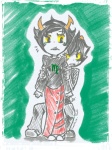  2013 blush fullres kanaya_maryam karkat_vantas lunaticjin reverse_hug starter_outfit sweat 