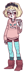  beverage casual fashion flower_crown flowers freckles glasses_added pastel_goth rose_lalonde sircuddlebuns solo 
